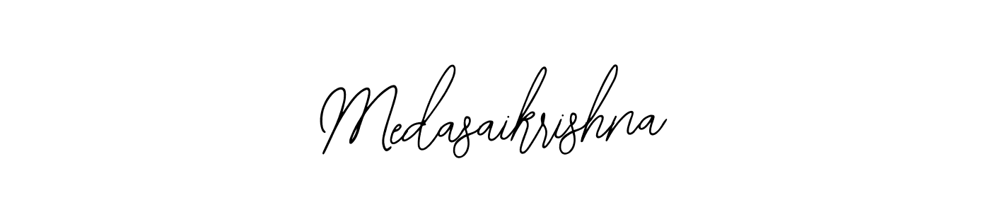 Medasaikrishna stylish signature style. Best Handwritten Sign (Bearetta-2O07w) for my name. Handwritten Signature Collection Ideas for my name Medasaikrishna. Medasaikrishna signature style 12 images and pictures png