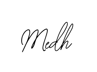 The best way (Bearetta-2O07w) to make a short signature is to pick only two or three words in your name. The name Medh include a total of six letters. For converting this name. Medh signature style 12 images and pictures png