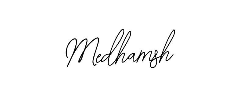 The best way (Bearetta-2O07w) to make a short signature is to pick only two or three words in your name. The name Medhamsh include a total of six letters. For converting this name. Medhamsh signature style 12 images and pictures png