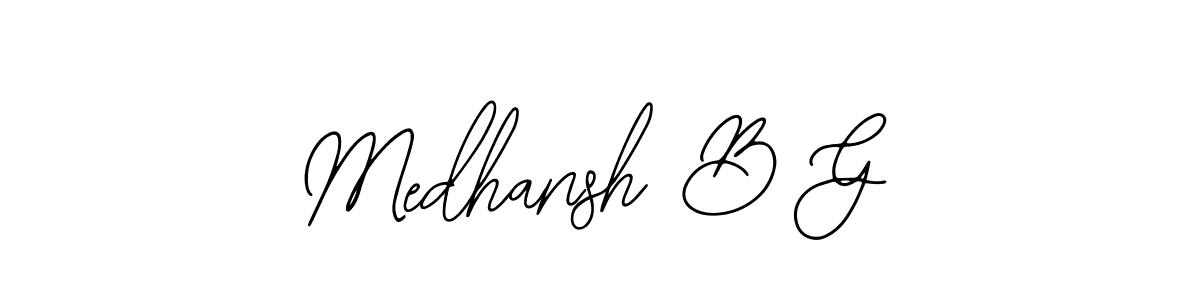 Make a beautiful signature design for name Medhansh B G. With this signature (Bearetta-2O07w) style, you can create a handwritten signature for free. Medhansh B G signature style 12 images and pictures png