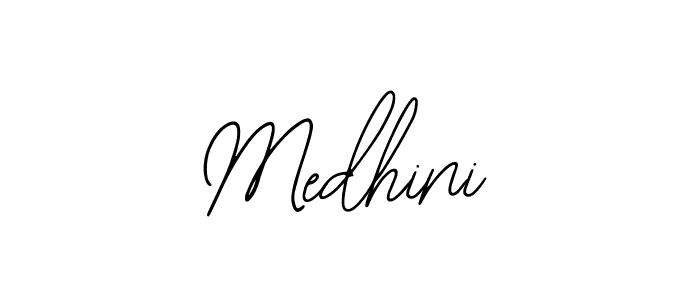 How to make Medhini name signature. Use Bearetta-2O07w style for creating short signs online. This is the latest handwritten sign. Medhini signature style 12 images and pictures png