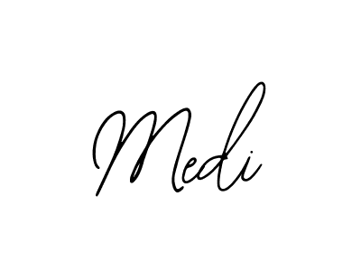 Use a signature maker to create a handwritten signature online. With this signature software, you can design (Bearetta-2O07w) your own signature for name Medi. Medi signature style 12 images and pictures png