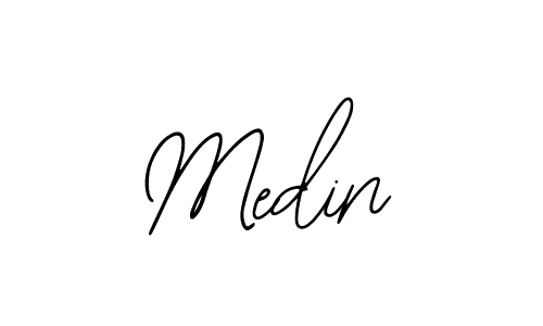 Make a beautiful signature design for name Medin. With this signature (Bearetta-2O07w) style, you can create a handwritten signature for free. Medin signature style 12 images and pictures png