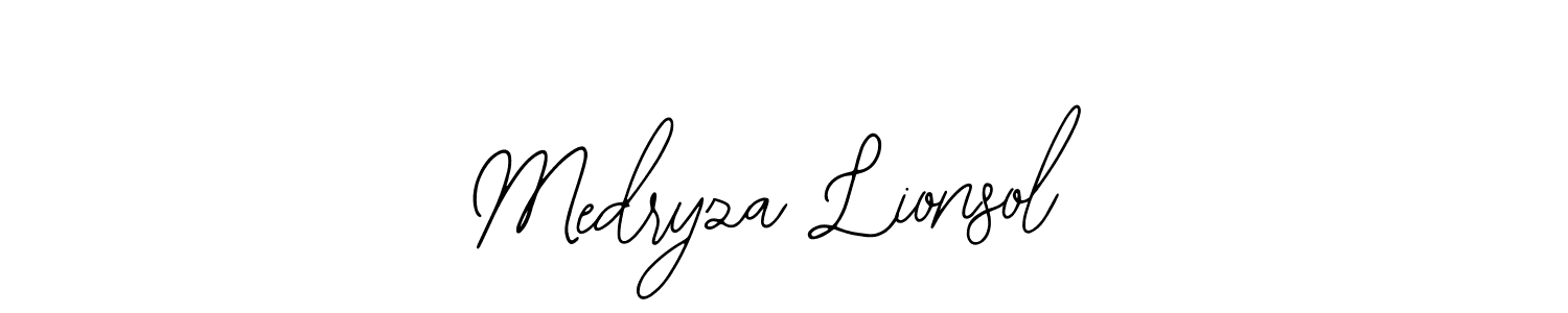 How to make Medryza Lionsol signature? Bearetta-2O07w is a professional autograph style. Create handwritten signature for Medryza Lionsol name. Medryza Lionsol signature style 12 images and pictures png