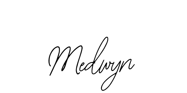 Use a signature maker to create a handwritten signature online. With this signature software, you can design (Bearetta-2O07w) your own signature for name Medwyn. Medwyn signature style 12 images and pictures png