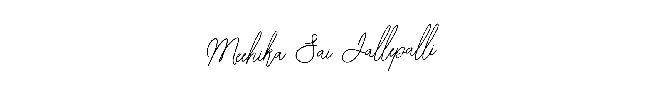 The best way (Bearetta-2O07w) to make a short signature is to pick only two or three words in your name. The name Meehika Sai Jallepalli include a total of six letters. For converting this name. Meehika Sai Jallepalli signature style 12 images and pictures png