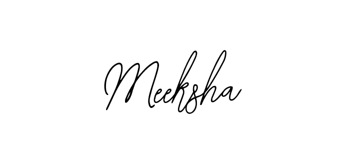 Design your own signature with our free online signature maker. With this signature software, you can create a handwritten (Bearetta-2O07w) signature for name Meeksha. Meeksha signature style 12 images and pictures png