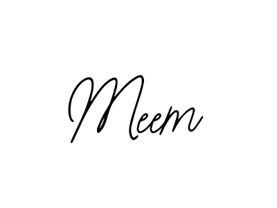 You should practise on your own different ways (Bearetta-2O07w) to write your name (Meem) in signature. don't let someone else do it for you. Meem signature style 12 images and pictures png