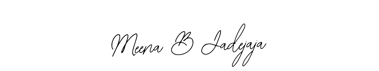 if you are searching for the best signature style for your name Meena B Jadejaja. so please give up your signature search. here we have designed multiple signature styles  using Bearetta-2O07w. Meena B Jadejaja signature style 12 images and pictures png