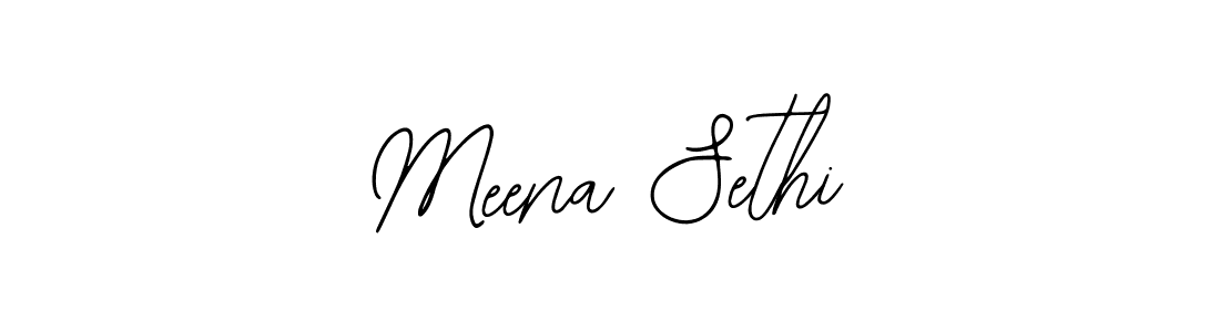 You should practise on your own different ways (Bearetta-2O07w) to write your name (Meena Sethi) in signature. don't let someone else do it for you. Meena Sethi signature style 12 images and pictures png