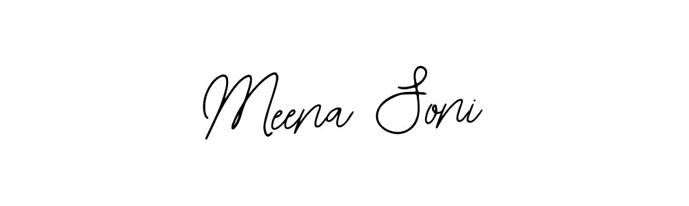 Design your own signature with our free online signature maker. With this signature software, you can create a handwritten (Bearetta-2O07w) signature for name Meena Soni. Meena Soni signature style 12 images and pictures png