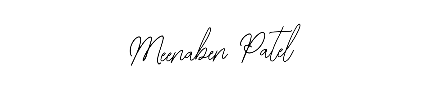 Use a signature maker to create a handwritten signature online. With this signature software, you can design (Bearetta-2O07w) your own signature for name Meenaben Patel. Meenaben Patel signature style 12 images and pictures png