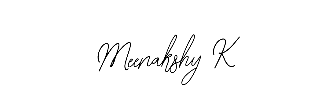 It looks lik you need a new signature style for name Meenakshy K. Design unique handwritten (Bearetta-2O07w) signature with our free signature maker in just a few clicks. Meenakshy K signature style 12 images and pictures png