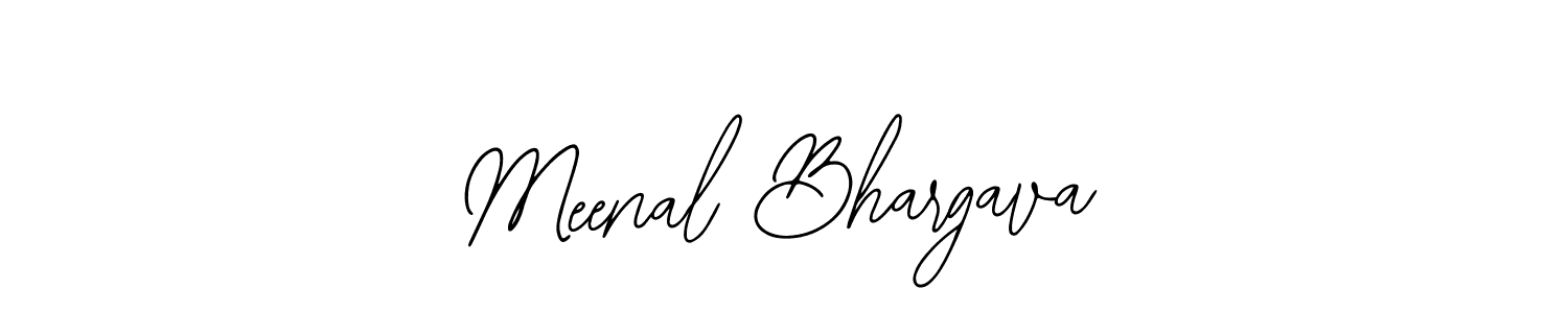 Bearetta-2O07w is a professional signature style that is perfect for those who want to add a touch of class to their signature. It is also a great choice for those who want to make their signature more unique. Get Meenal Bhargava name to fancy signature for free. Meenal Bhargava signature style 12 images and pictures png