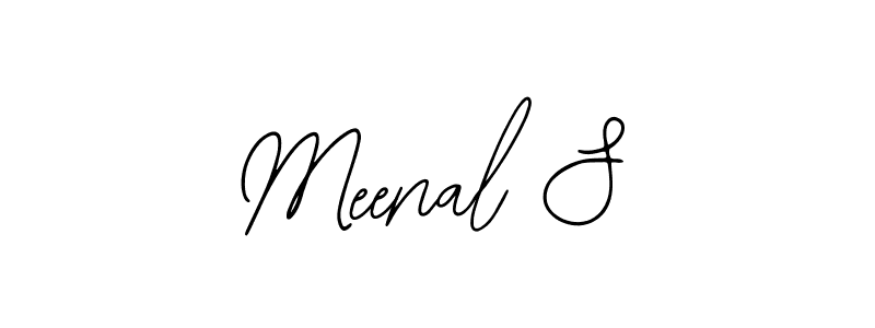 You should practise on your own different ways (Bearetta-2O07w) to write your name (Meenal S) in signature. don't let someone else do it for you. Meenal S signature style 12 images and pictures png