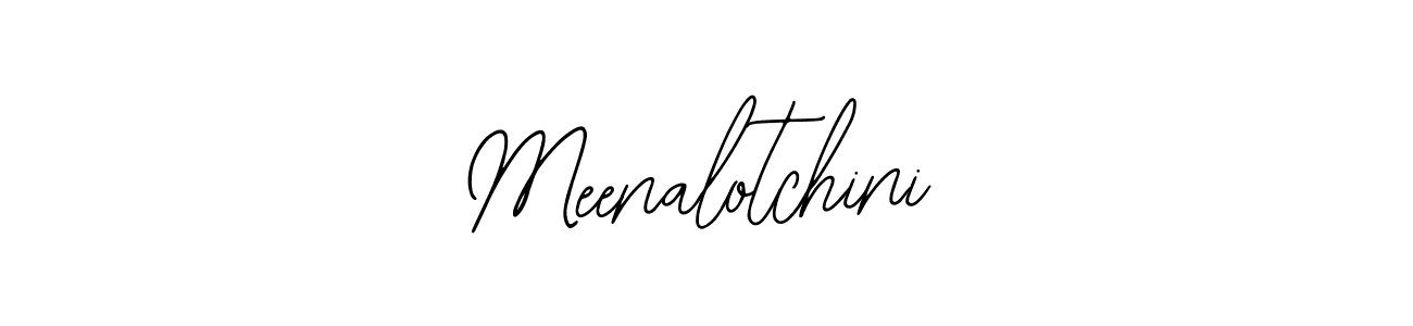 Use a signature maker to create a handwritten signature online. With this signature software, you can design (Bearetta-2O07w) your own signature for name Meenalotchini. Meenalotchini signature style 12 images and pictures png