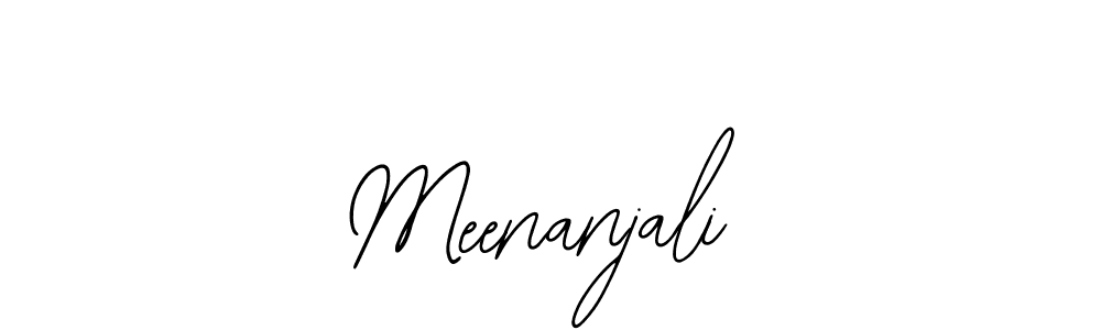 Use a signature maker to create a handwritten signature online. With this signature software, you can design (Bearetta-2O07w) your own signature for name Meenanjali. Meenanjali signature style 12 images and pictures png