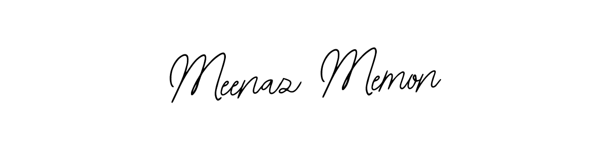 How to make Meenaz Memon name signature. Use Bearetta-2O07w style for creating short signs online. This is the latest handwritten sign. Meenaz Memon signature style 12 images and pictures png
