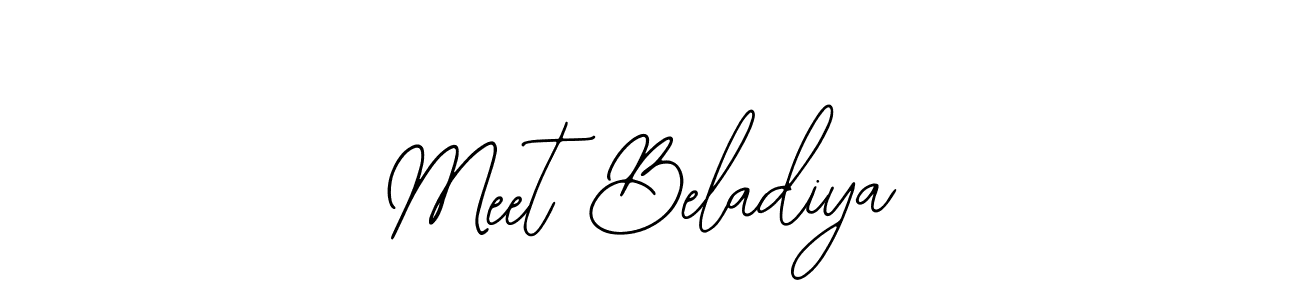 How to make Meet Beladiya signature? Bearetta-2O07w is a professional autograph style. Create handwritten signature for Meet Beladiya name. Meet Beladiya signature style 12 images and pictures png