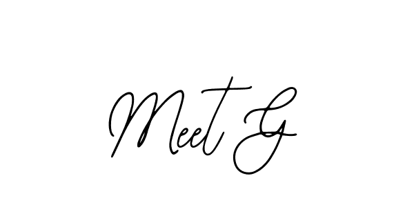 Use a signature maker to create a handwritten signature online. With this signature software, you can design (Bearetta-2O07w) your own signature for name Meet G. Meet G signature style 12 images and pictures png