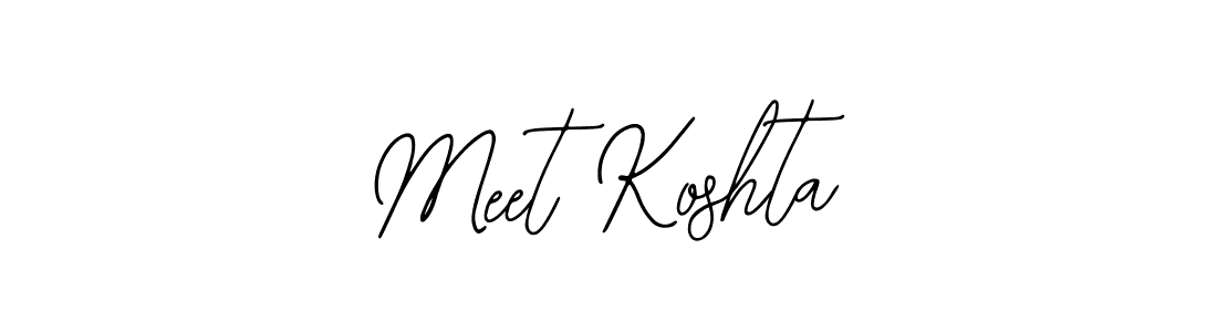 How to Draw Meet Koshta signature style? Bearetta-2O07w is a latest design signature styles for name Meet Koshta. Meet Koshta signature style 12 images and pictures png