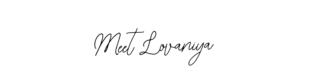 How to make Meet Lovaniya name signature. Use Bearetta-2O07w style for creating short signs online. This is the latest handwritten sign. Meet Lovaniya signature style 12 images and pictures png