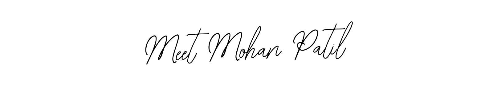 if you are searching for the best signature style for your name Meet Mohan Patil. so please give up your signature search. here we have designed multiple signature styles  using Bearetta-2O07w. Meet Mohan Patil signature style 12 images and pictures png