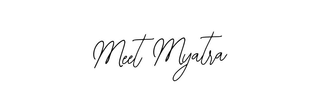 Use a signature maker to create a handwritten signature online. With this signature software, you can design (Bearetta-2O07w) your own signature for name Meet Myatra. Meet Myatra signature style 12 images and pictures png