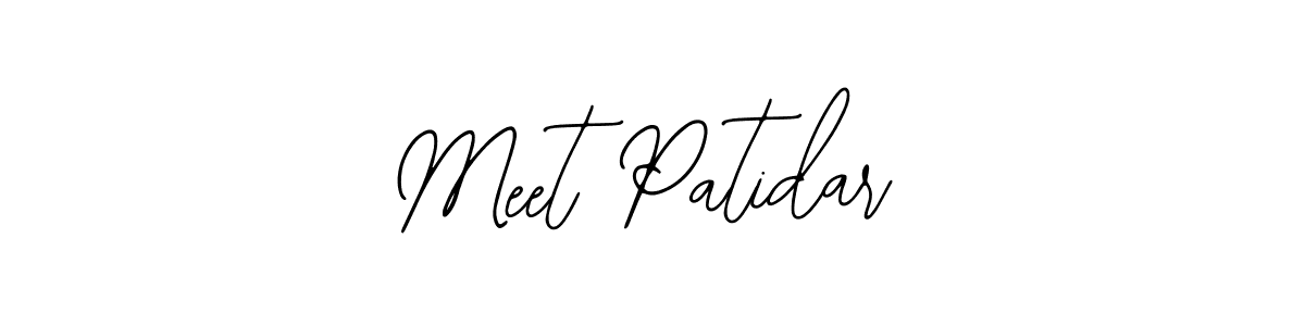 How to make Meet Patidar name signature. Use Bearetta-2O07w style for creating short signs online. This is the latest handwritten sign. Meet Patidar signature style 12 images and pictures png