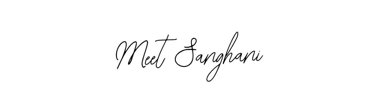 Meet Sanghani stylish signature style. Best Handwritten Sign (Bearetta-2O07w) for my name. Handwritten Signature Collection Ideas for my name Meet Sanghani. Meet Sanghani signature style 12 images and pictures png