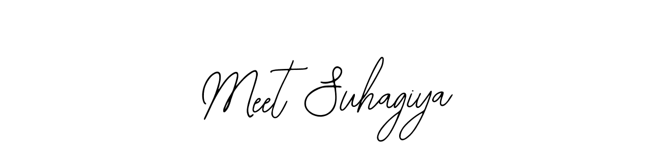 if you are searching for the best signature style for your name Meet Suhagiya. so please give up your signature search. here we have designed multiple signature styles  using Bearetta-2O07w. Meet Suhagiya signature style 12 images and pictures png