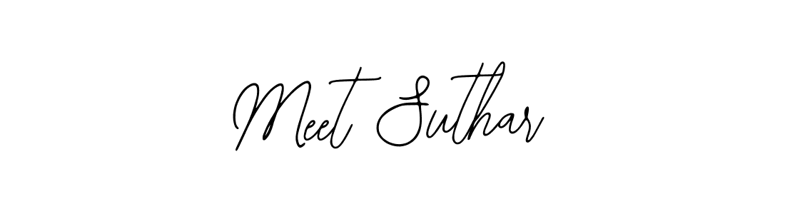 You should practise on your own different ways (Bearetta-2O07w) to write your name (Meet Suthar) in signature. don't let someone else do it for you. Meet Suthar signature style 12 images and pictures png