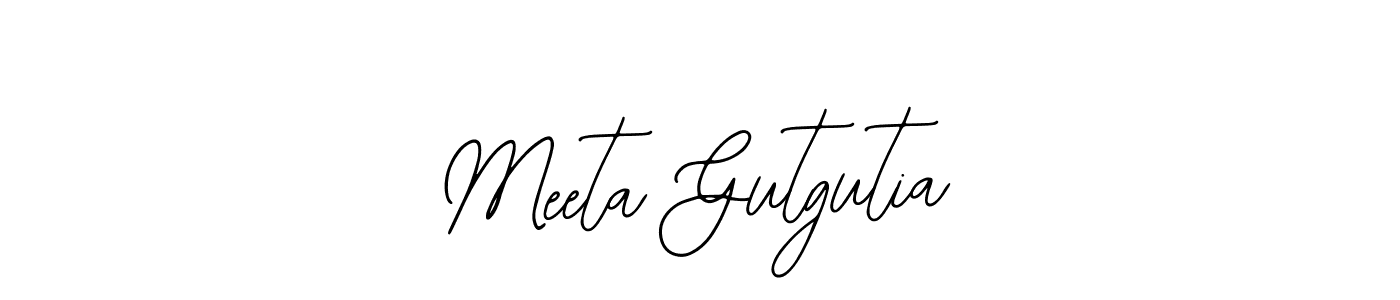 How to make Meeta Gutgutia signature? Bearetta-2O07w is a professional autograph style. Create handwritten signature for Meeta Gutgutia name. Meeta Gutgutia signature style 12 images and pictures png