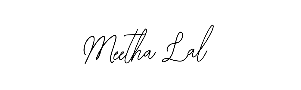 How to make Meetha Lal name signature. Use Bearetta-2O07w style for creating short signs online. This is the latest handwritten sign. Meetha Lal signature style 12 images and pictures png