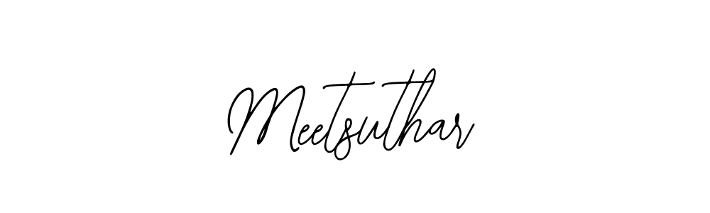 The best way (Bearetta-2O07w) to make a short signature is to pick only two or three words in your name. The name Meetsuthar include a total of six letters. For converting this name. Meetsuthar signature style 12 images and pictures png