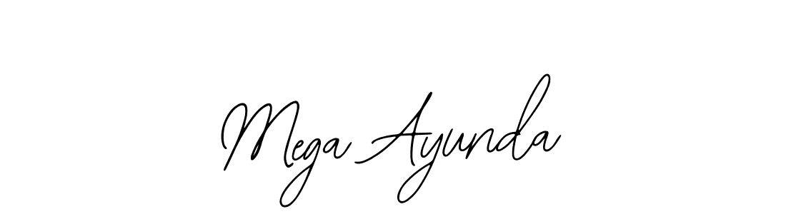 You should practise on your own different ways (Bearetta-2O07w) to write your name (Mega Ayunda) in signature. don't let someone else do it for you. Mega Ayunda signature style 12 images and pictures png