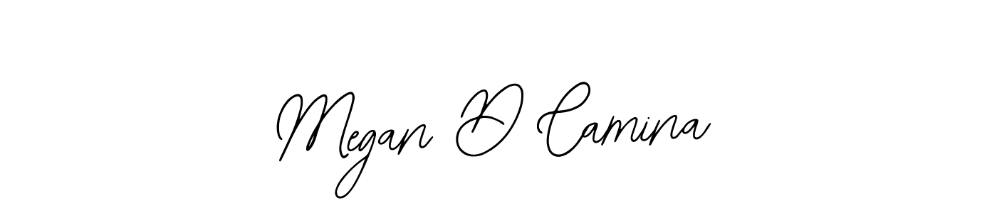 The best way (Bearetta-2O07w) to make a short signature is to pick only two or three words in your name. The name Megan D Camina include a total of six letters. For converting this name. Megan D Camina signature style 12 images and pictures png