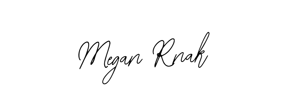 How to make Megan Rnak name signature. Use Bearetta-2O07w style for creating short signs online. This is the latest handwritten sign. Megan Rnak signature style 12 images and pictures png