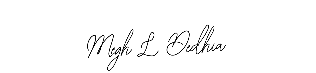 Design your own signature with our free online signature maker. With this signature software, you can create a handwritten (Bearetta-2O07w) signature for name Megh L Dedhia. Megh L Dedhia signature style 12 images and pictures png