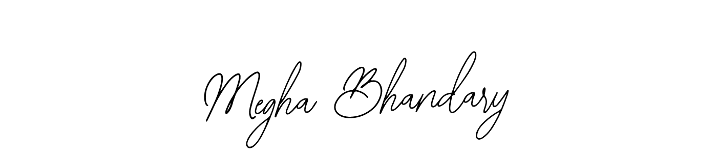 Also You can easily find your signature by using the search form. We will create Megha Bhandary name handwritten signature images for you free of cost using Bearetta-2O07w sign style. Megha Bhandary signature style 12 images and pictures png