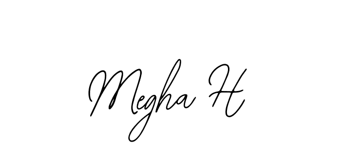 You should practise on your own different ways (Bearetta-2O07w) to write your name (Megha H) in signature. don't let someone else do it for you. Megha H signature style 12 images and pictures png