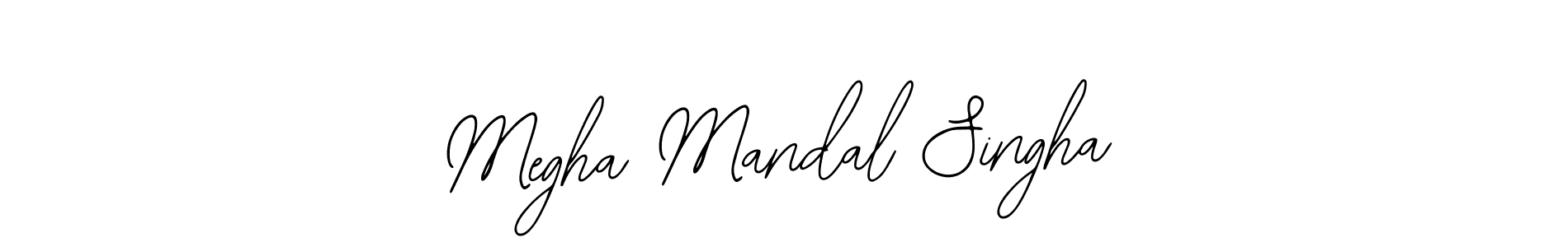 How to make Megha Mandal Singha name signature. Use Bearetta-2O07w style for creating short signs online. This is the latest handwritten sign. Megha Mandal Singha signature style 12 images and pictures png