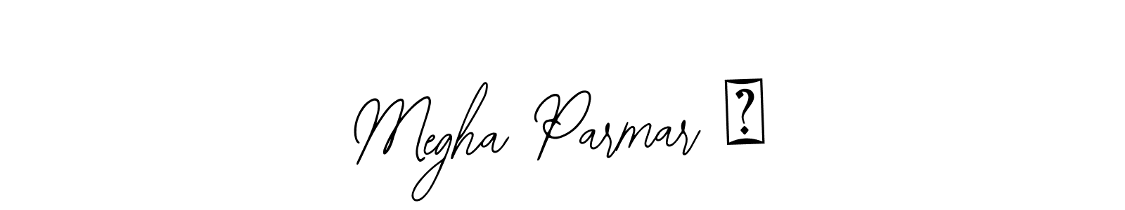 You should practise on your own different ways (Bearetta-2O07w) to write your name (Megha Parmar ♡) in signature. don't let someone else do it for you. Megha Parmar ♡ signature style 12 images and pictures png