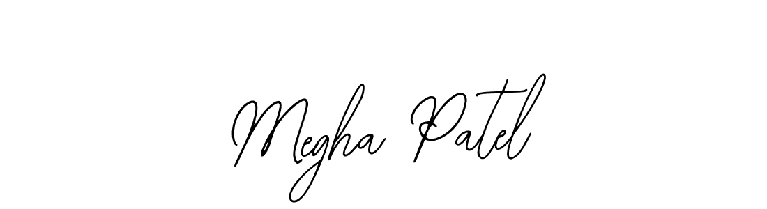 You should practise on your own different ways (Bearetta-2O07w) to write your name (Megha Patel) in signature. don't let someone else do it for you. Megha Patel signature style 12 images and pictures png