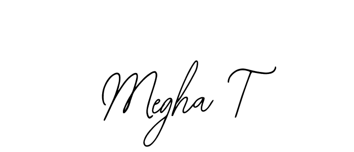 Use a signature maker to create a handwritten signature online. With this signature software, you can design (Bearetta-2O07w) your own signature for name Megha T. Megha T signature style 12 images and pictures png