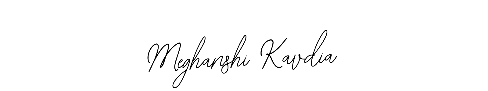 Also You can easily find your signature by using the search form. We will create Meghanshi Kavdia name handwritten signature images for you free of cost using Bearetta-2O07w sign style. Meghanshi Kavdia signature style 12 images and pictures png