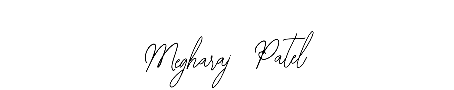 How to make Megharaj  Patel name signature. Use Bearetta-2O07w style for creating short signs online. This is the latest handwritten sign. Megharaj  Patel signature style 12 images and pictures png