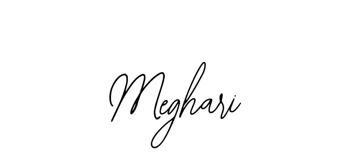 How to make Meghari name signature. Use Bearetta-2O07w style for creating short signs online. This is the latest handwritten sign. Meghari signature style 12 images and pictures png