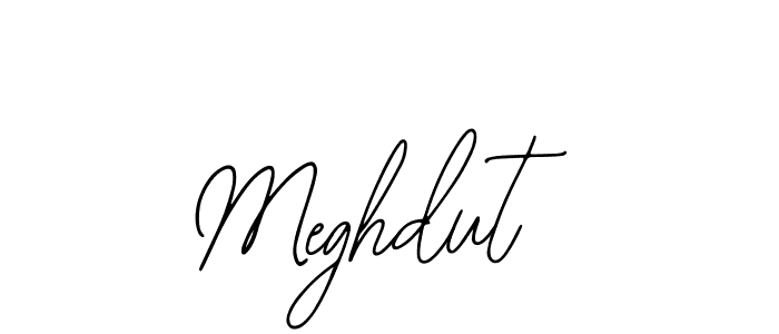 How to make Meghdut name signature. Use Bearetta-2O07w style for creating short signs online. This is the latest handwritten sign. Meghdut signature style 12 images and pictures png