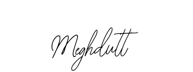 Use a signature maker to create a handwritten signature online. With this signature software, you can design (Bearetta-2O07w) your own signature for name Meghdutt. Meghdutt signature style 12 images and pictures png